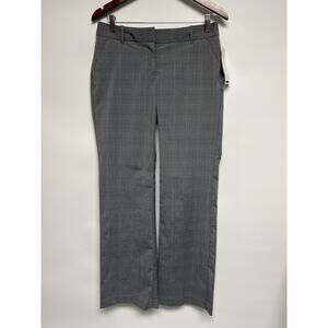 NWT Y2K Gray Plaid Dress Slack Pants Sz 4 Career Office Academia Flare Preppy